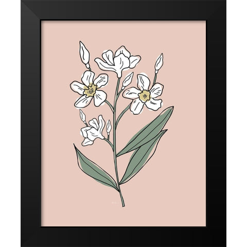 Outline Botanical II Black Modern Wood Framed Art Print by Carpentieri, Natalie