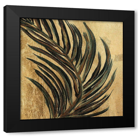 Lush Palm II Black Modern Wood Framed Art Print with Double Matting by Jill, Susan