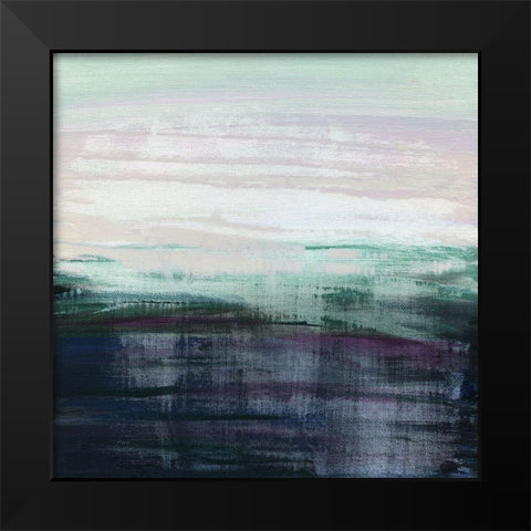 Misty Black Modern Wood Framed Art Print by Jill, Susan