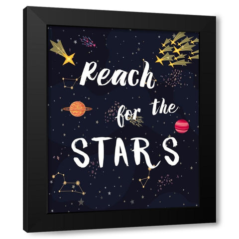 To the Stars Black Modern Wood Framed Art Print by Murray, Amanda