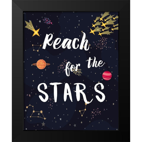 To the Stars Black Modern Wood Framed Art Print by Murray, Amanda