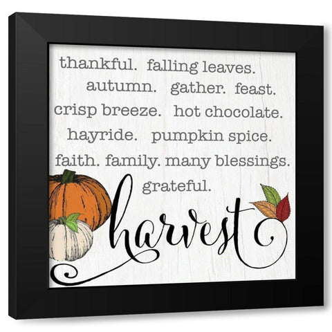 Harvest Black Modern Wood Framed Art Print with Double Matting by CAD Designs
