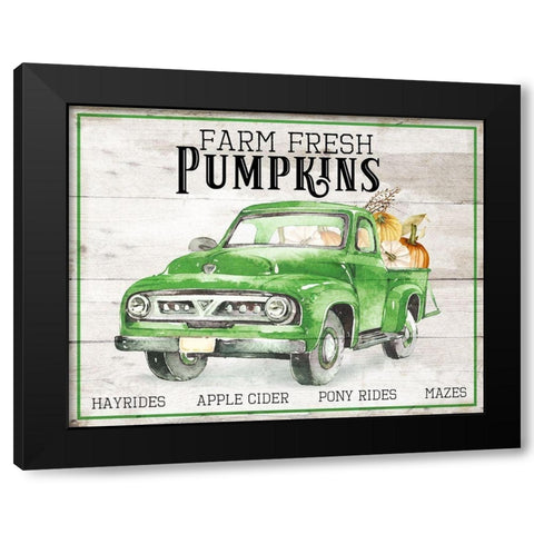 Farm Fresh Pumpkins Black Modern Wood Framed Art Print by Santiago, Daniela