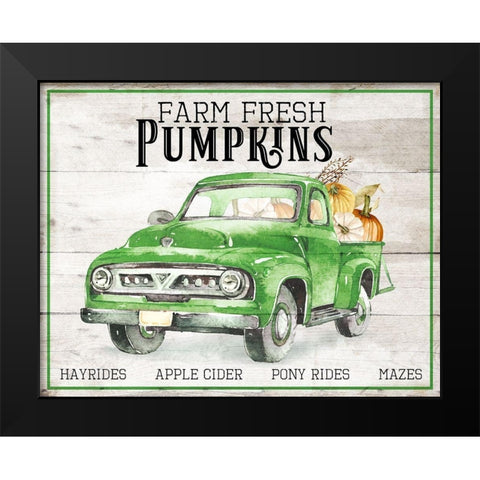 Farm Fresh Pumpkins Black Modern Wood Framed Art Print by Santiago, Daniela
