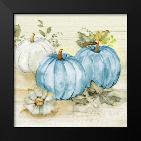 Harvest Pumpkins II Black Modern Wood Framed Art Print by Nan