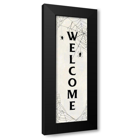 Spider Welcome Black Modern Wood Framed Art Print with Double Matting by Swatland, Sally