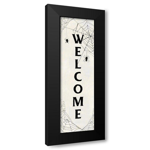 Spider Welcome Black Modern Wood Framed Art Print by Swatland, Sally