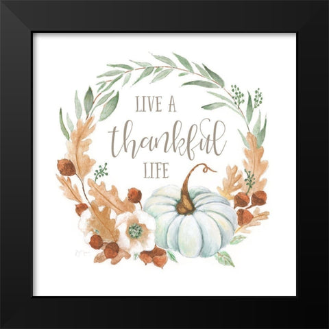 Harvest Wreath I Black Modern Wood Framed Art Print by Tava Studios