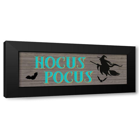 Hocus Pocus Black Modern Wood Framed Art Print with Double Matting by CAD Designs