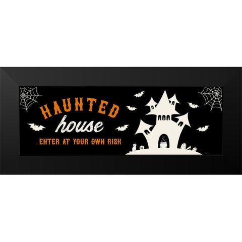 Haunted Risk Black Modern Wood Framed Art Print by Carpentieri, Natalie