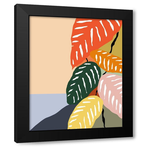 Tropical Plant II Black Modern Wood Framed Art Print by Santiago, Daniela