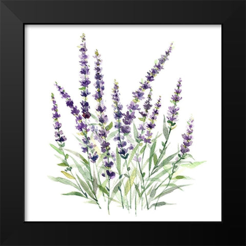 Lavender Botanical I Black Modern Wood Framed Art Print by Robinson, Carol