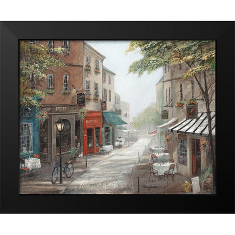 Rues Bakery Black Modern Wood Framed Art Print by Manning, Ruane