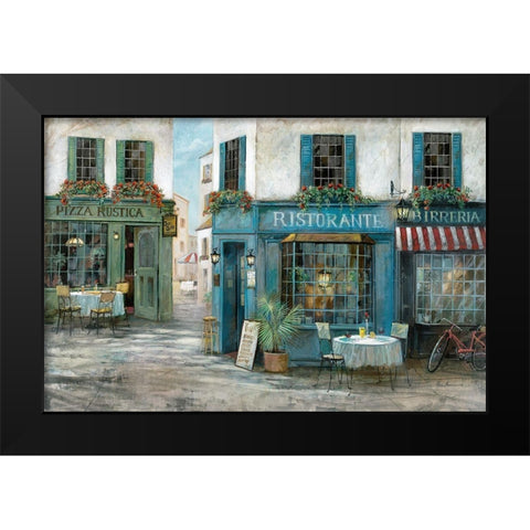 Birreria Black Modern Wood Framed Art Print by Manning, Ruane