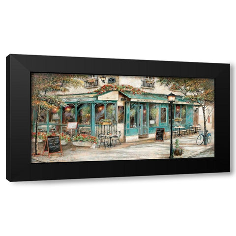 Rue du Jardin Black Modern Wood Framed Art Print with Double Matting by Manning, Ruane