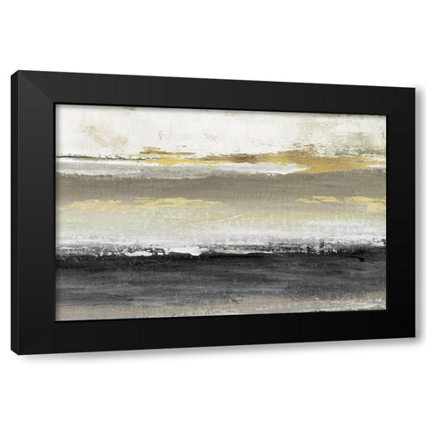 Sandstone Solace Black Modern Wood Framed Art Print by Tava Studios