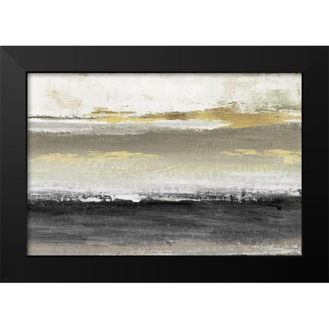 Sandstone Solace Black Modern Wood Framed Art Print by Tava Studios
