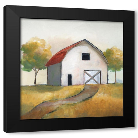 Simplicity Barn Black Modern Wood Framed Art Print with Double Matting by Nan