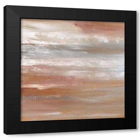 Oasis Stratus Black Modern Wood Framed Art Print by Nan