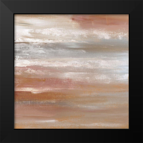 Oasis Stratus Black Modern Wood Framed Art Print by Nan