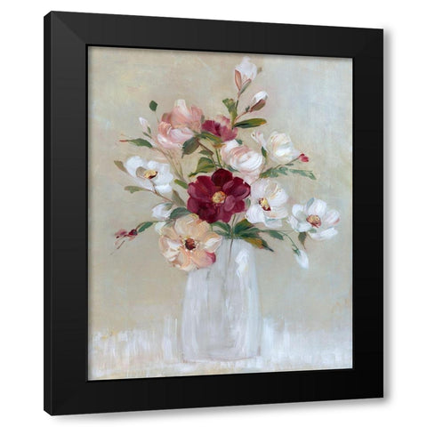 Fresh Pinks Black Modern Wood Framed Art Print with Double Matting by Swatland, Sally