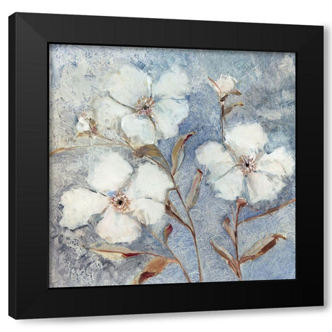 Garden Trio Black Modern Wood Framed Art Print with Double Matting by Swatland, Sally