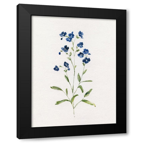 Petite Blue I Black Modern Wood Framed Art Print by Swatland, Sally