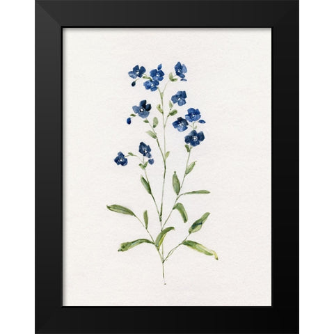 Petite Blue I Black Modern Wood Framed Art Print by Swatland, Sally