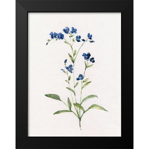 Petite Blue II Black Modern Wood Framed Art Print by Swatland, Sally