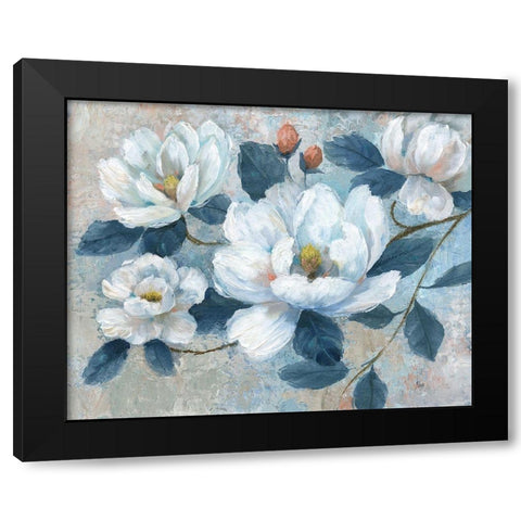 Spring Bloom II Black Modern Wood Framed Art Print by Nan