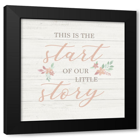Little Story Black Modern Wood Framed Art Print with Double Matting by Carpentieri, Natalie