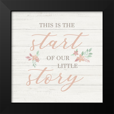 Little Story Black Modern Wood Framed Art Print by Carpentieri, Natalie