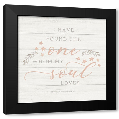 The One Black Modern Wood Framed Art Print by Carpentieri, Natalie