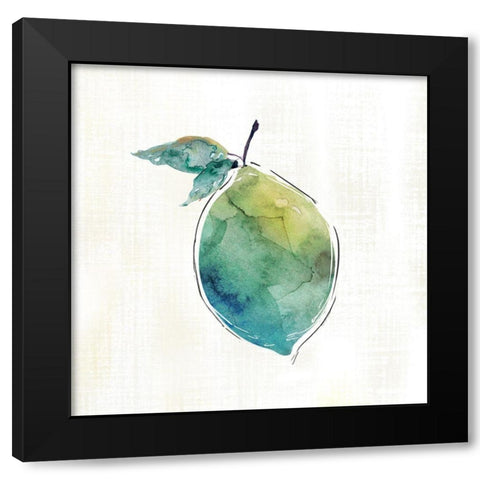 Happy Lime Black Modern Wood Framed Art Print with Double Matting by Robinson, Carol