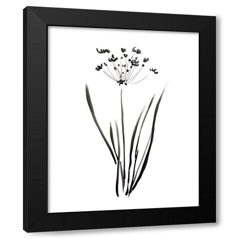 Inky Botanical II Black Modern Wood Framed Art Print with Double Matting by Donovan, Kelly