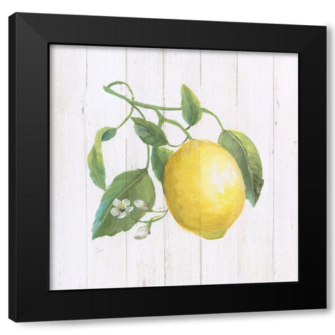 Lemon Fresh I Black Modern Wood Framed Art Print by Nan