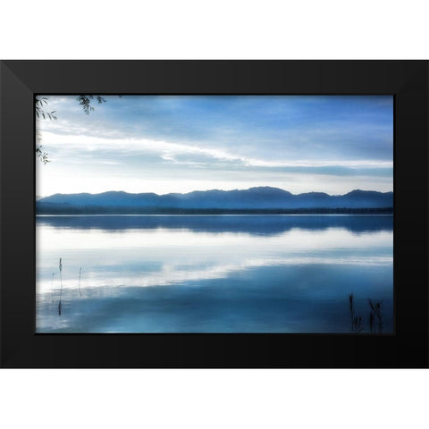 Blue Hour Black Modern Wood Framed Art Print by Weisz, Irene