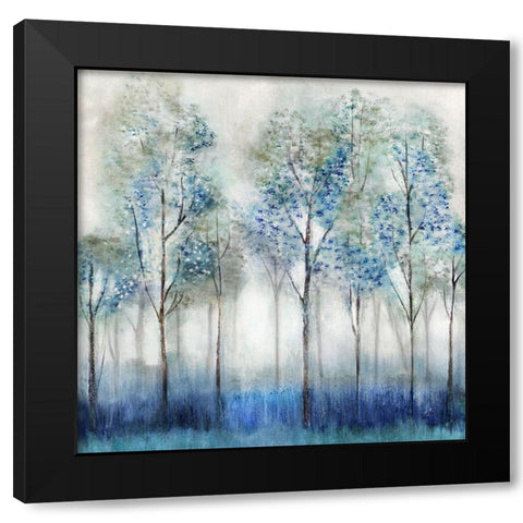 Dream Forest Black Modern Wood Framed Art Print by Tava Studios