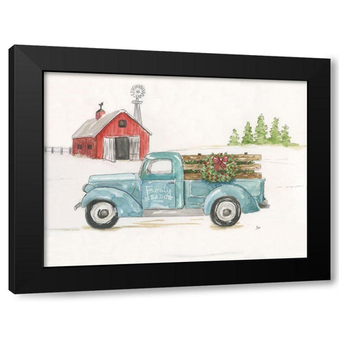 Frosty Meadow Farms Black Modern Wood Framed Art Print with Double Matting by Nan