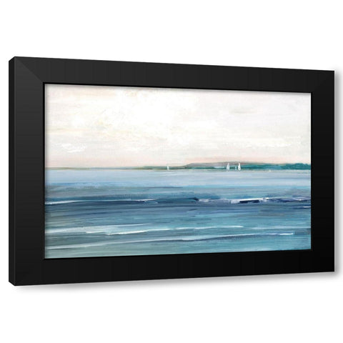 Distant Twilight Black Modern Wood Framed Art Print with Double Matting by Swatland, Sally