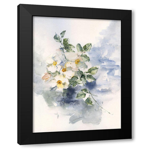 Dogwood Blossoms I Black Modern Wood Framed Art Print with Double Matting by Swatland, Sally