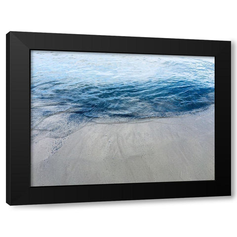 Aegean Blue Water Black Modern Wood Framed Art Print with Double Matting by Nan