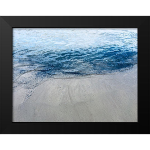 Aegean Blue Water Black Modern Wood Framed Art Print by Nan