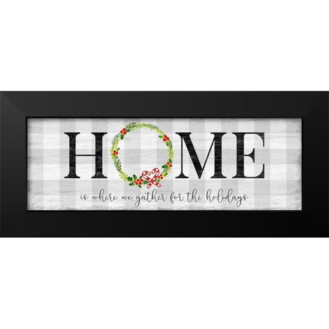 Gather for the Holidays Black Modern Wood Framed Art Print by Carpentieri, Natalie