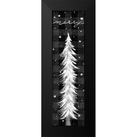 Merry Night Black Modern Wood Framed Art Print by Tava Studios