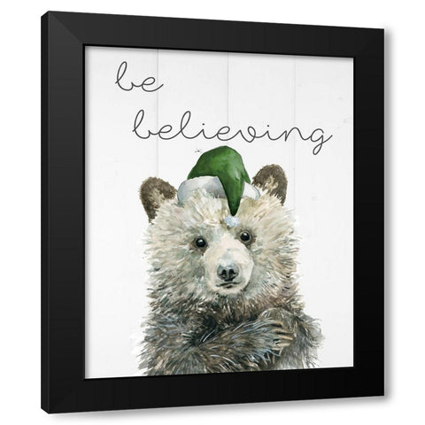 Be Believing Black Modern Wood Framed Art Print with Double Matting by Robinson, Carol