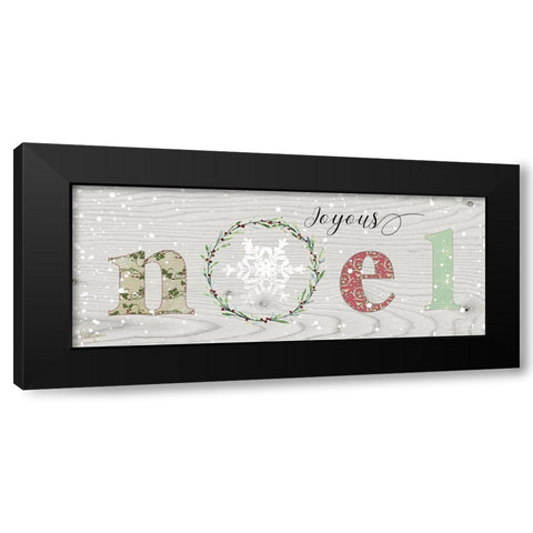 Farmhouse Christmas Noel Sign Black Modern Wood Framed Art Print with Double Matting by Finn, Livi