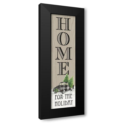 Home for the Holiday Black Modern Wood Framed Art Print with Double Matting by Robinson, Carol