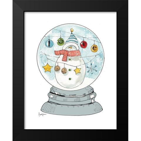 Snowglobe I Black Modern Wood Framed Art Print by Finn, Livi
