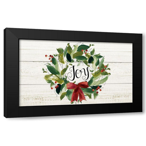 Rustic Red Berry Joy Black Modern Wood Framed Art Print by Robinson, Carol